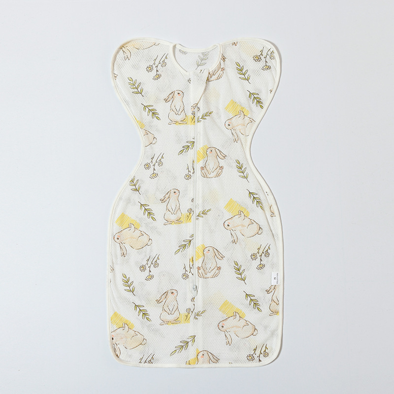 Kūdikio kokono tipo miego maišelis iš medvilnės, vidinis pamušalas iš grynos medvilnės, nailono užtrauktukas, tinkamas vasaros, pavasario ir rudens laikui, saugumo klasė A