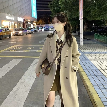 Dámsky Chenille kabát, japonsko-kórejský casual štýl, krátka dĺžka, golier typu saka, Spandex zmes