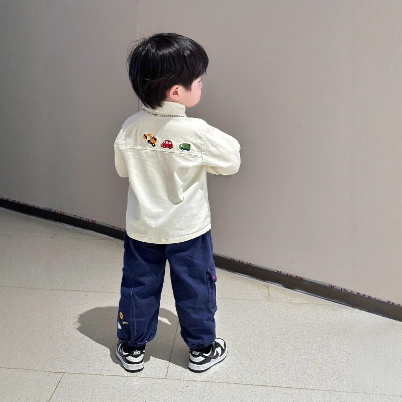 Laste fleece püksid, vaba stiil, 100% puuvill, elastne talje, pikad püksid, 3-8 aastat