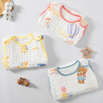 Kūdikio miego maišelis, liemenės stiliaus, 95% medvilnės užpildas, 80 cm ilgis, animacinis raštas