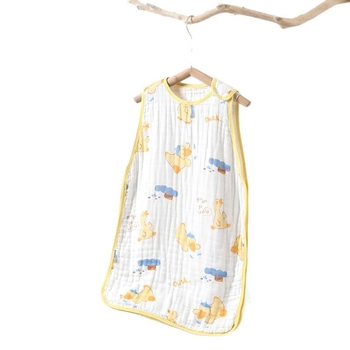 Kūdikio miego maišelis, liemenės stiliaus, 95% medvilnės užpildas, 80 cm ilgis, animacinis raštas