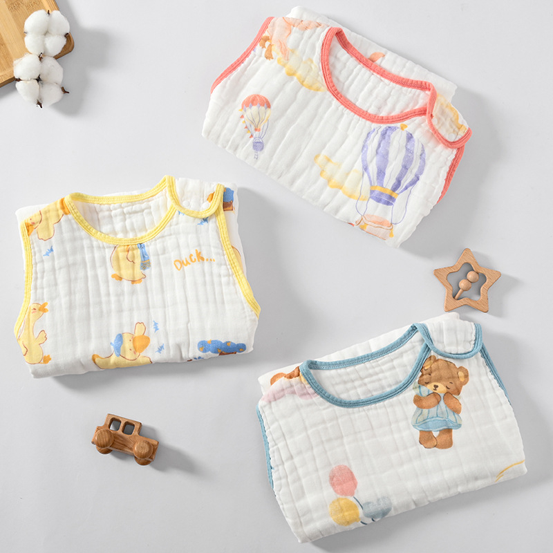 Kūdikio miego maišelis, liemenės stiliaus, 95% medvilnės užpildas, 80 cm ilgis, animacinis raštas