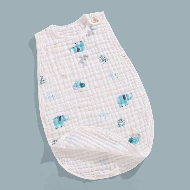 Kūdikio miego maišelis, liemenės stiliaus, 95% medvilnės užpildas, 80 cm ilgis, animacinis raštas