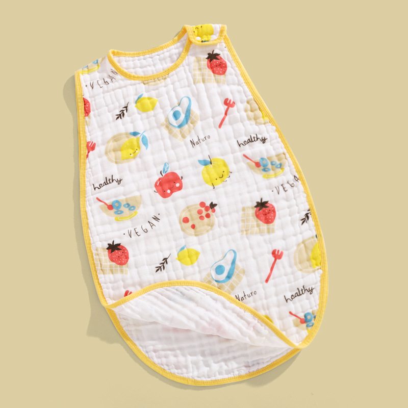 Kūdikio miego maišelis, liemenės stiliaus, 95% medvilnės užpildas, 80 cm ilgis, animacinis raštas