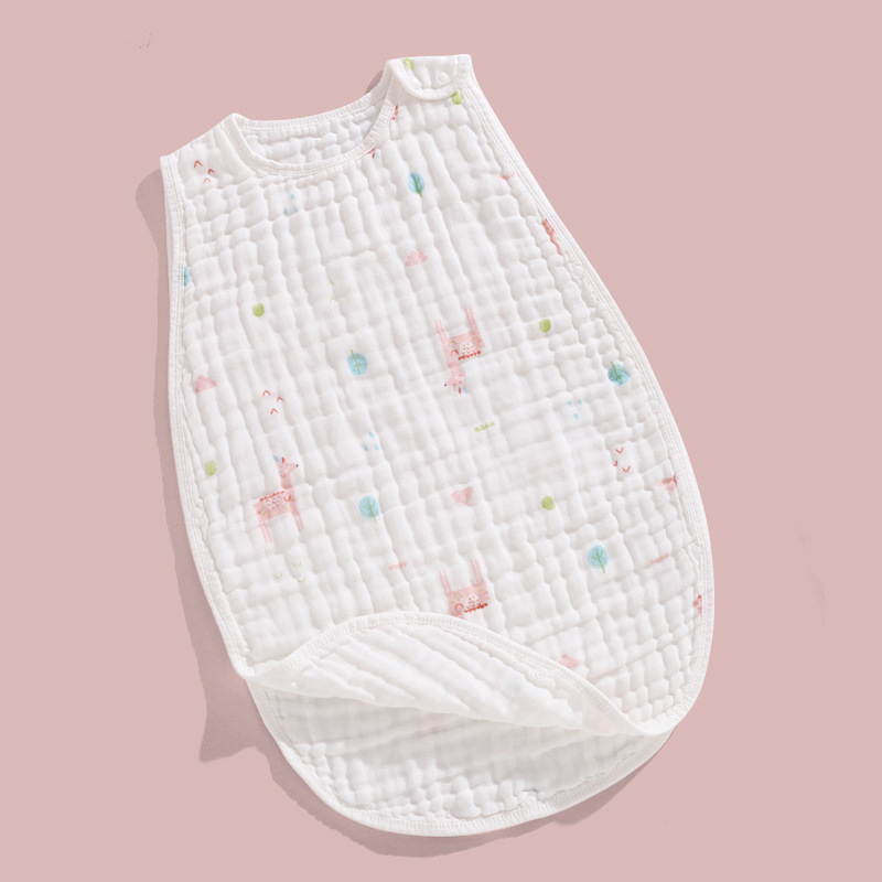 Kūdikio miego maišelis, liemenės stiliaus, 95% medvilnės užpildas, 80 cm ilgis, animacinis raštas