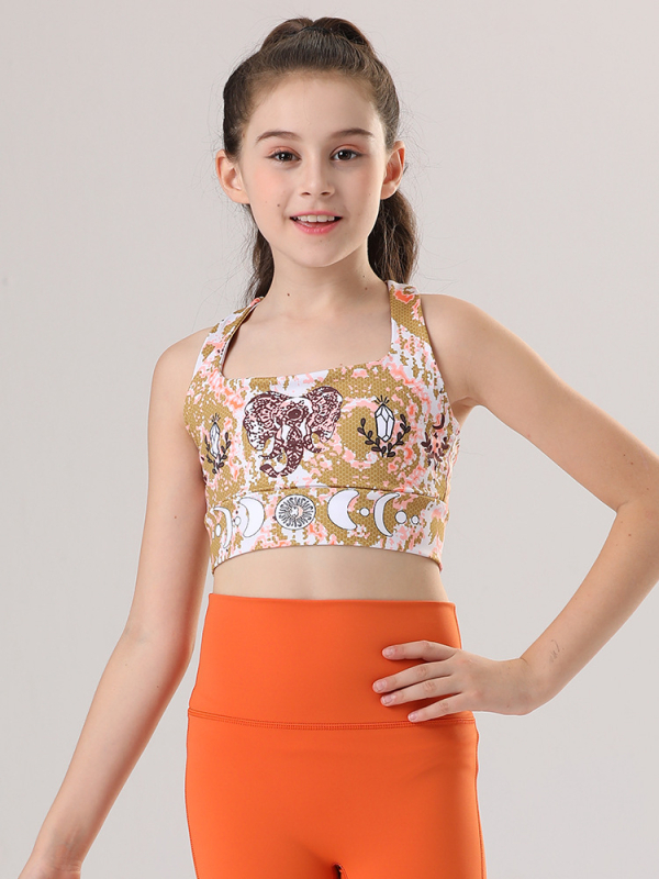 Дамски йога комплект с презрамки: безръкав потник и панталони, полиестер/еластан материя