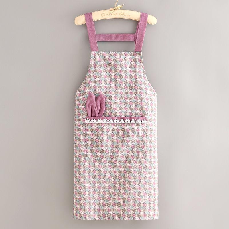 Naistele mõeldud lõuendist esiliin pikkade kätega, plekikindel, vastupidav, köögitööriided