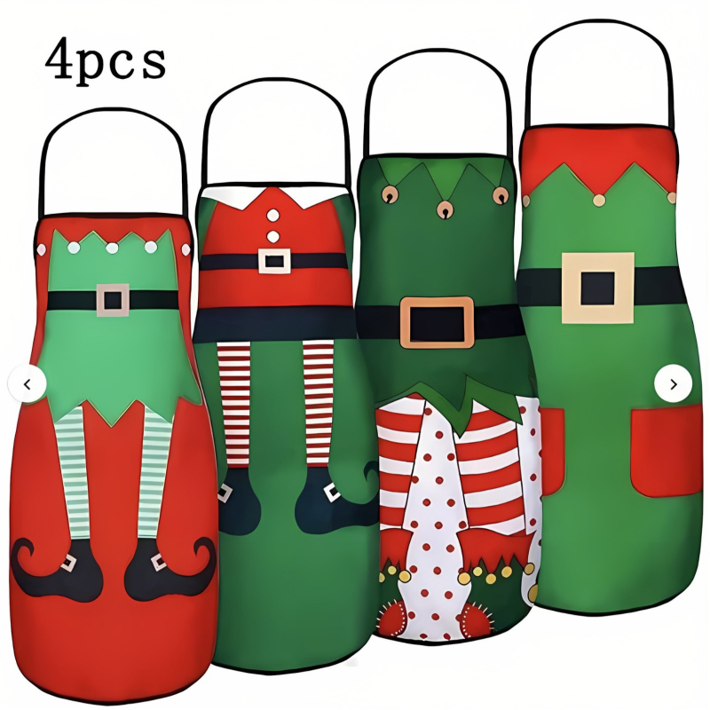 Köögipõll (varrukateta) – plekikindel, kangas, Ameerika maamaj stiil, mitmevärviline motiiv tegelastega