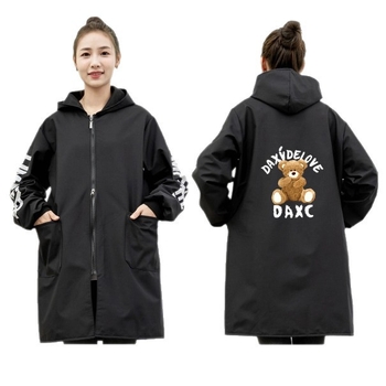 Õmblusega varustatud veekindel flanelist põlle talviseks tööks, unisex, loomamustriga