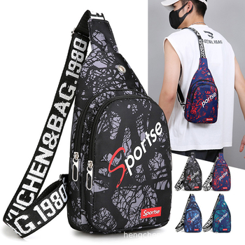 Muži crossbody taška v kórejskom štýle, mestský minimalistický dizajn, Oxford látka, pruhovaný vzor, priedušná a ultraľahká, na voľnočasové cestovanie