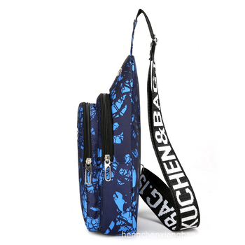 Muži crossbody taška v kórejskom štýle, mestský minimalistický dizajn, Oxford látka, pruhovaný vzor, priedušná a ultraľahká, na voľnočasové cestovanie