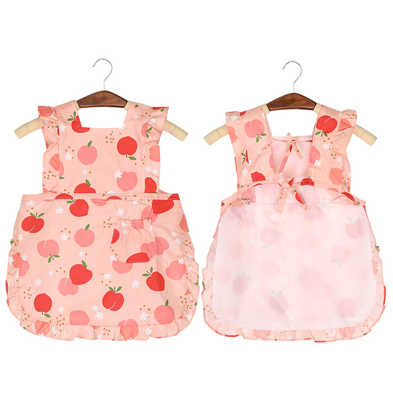 Gyerekek festőkötény – vízálló, virágos mintázat, 100% pamut (>95%), biztonsági osztály A