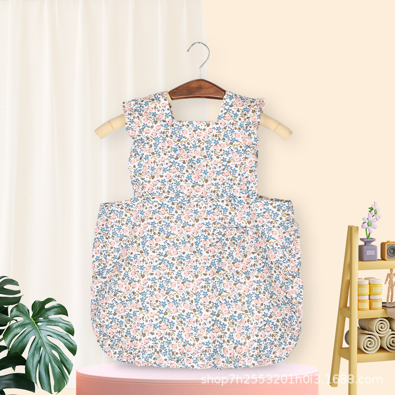 Gyerekek festőkötény – vízálló, virágos mintázat, 100% pamut (>95%), biztonsági osztály A