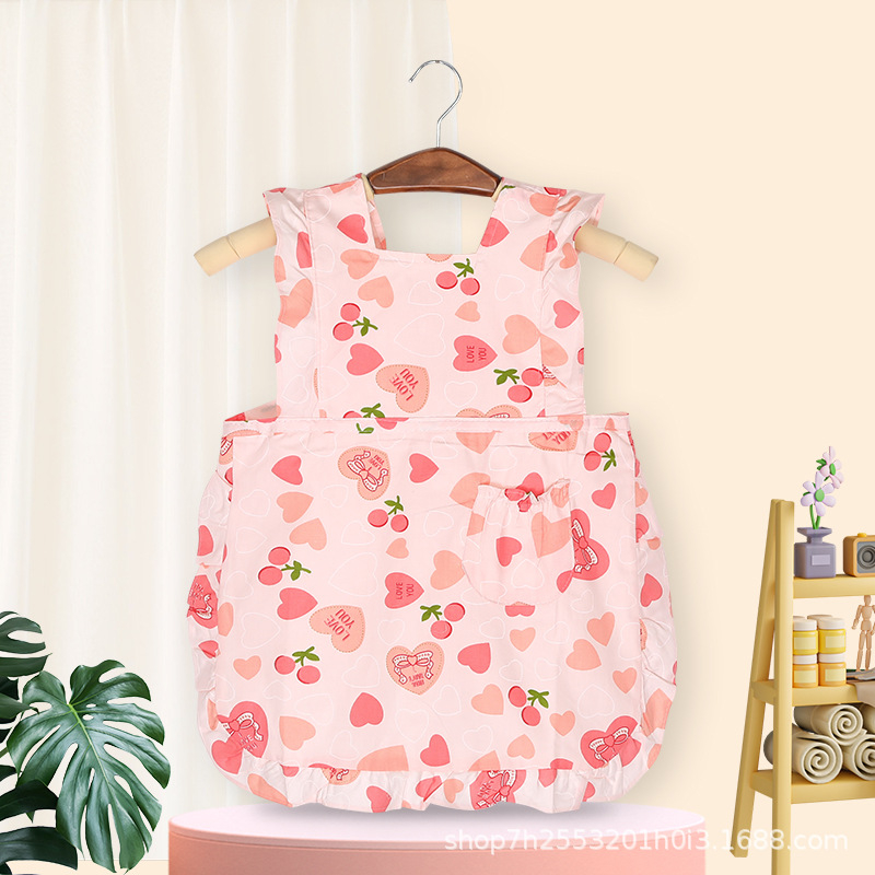 Gyerekek festőkötény – vízálló, virágos mintázat, 100% pamut (>95%), biztonsági osztály A