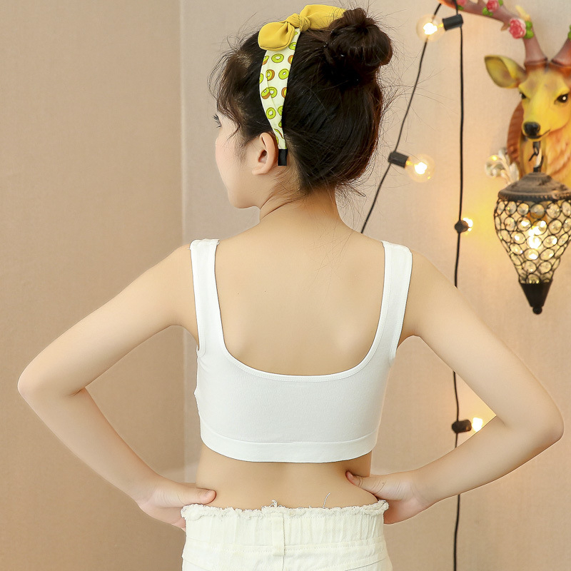 Podprsenka-vest pre dievčatá v období vývoja, 12–15 rokov, priedušná viskóza, bavlnená výplň, plné košíčky, ultra tenké formované košíčky, bez kovových výstuží