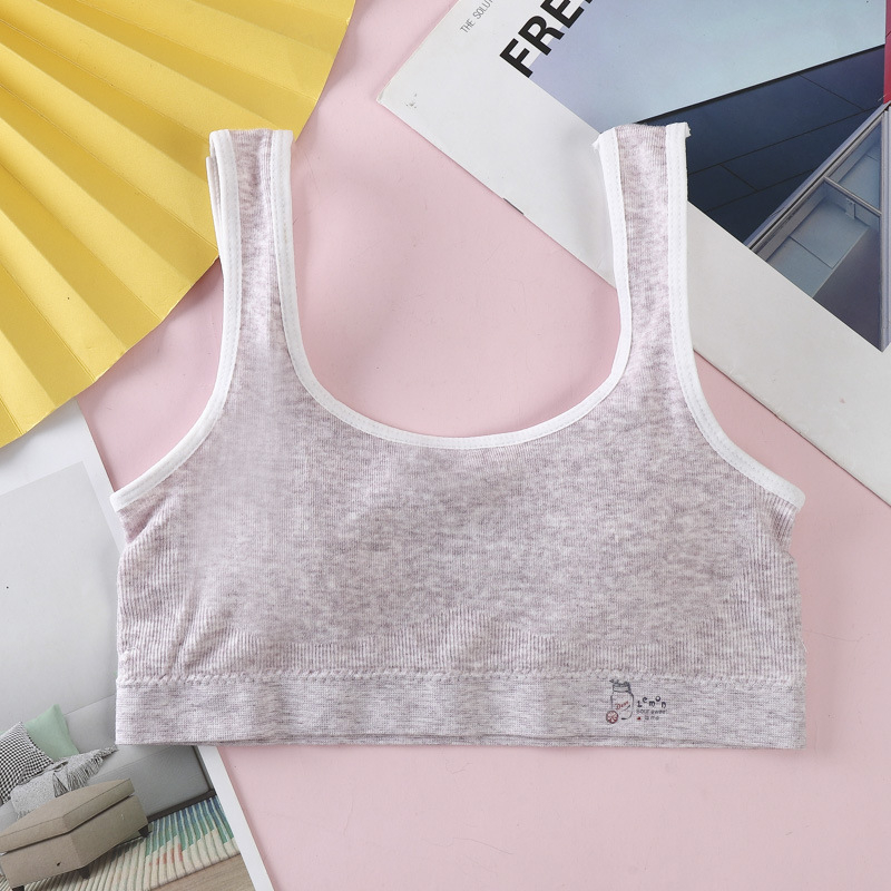 Podprsenka-vest pre dievčatá v období vývoja, 12–15 rokov, priedušná viskóza, bavlnená výplň, plné košíčky, ultra tenké formované košíčky, bez kovových výstuží