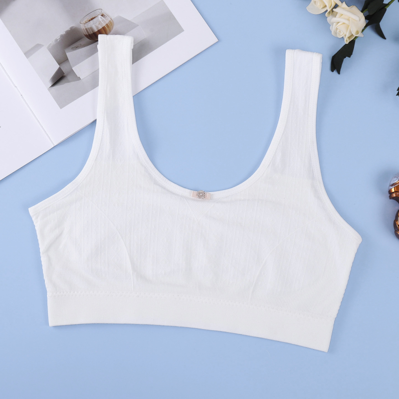 Bespruzni dječji tank top za djevojčice 9–13 godina, prozračna viskoza, s punim košaricama, fiksni dvostruki kaiševi, za sve sezone