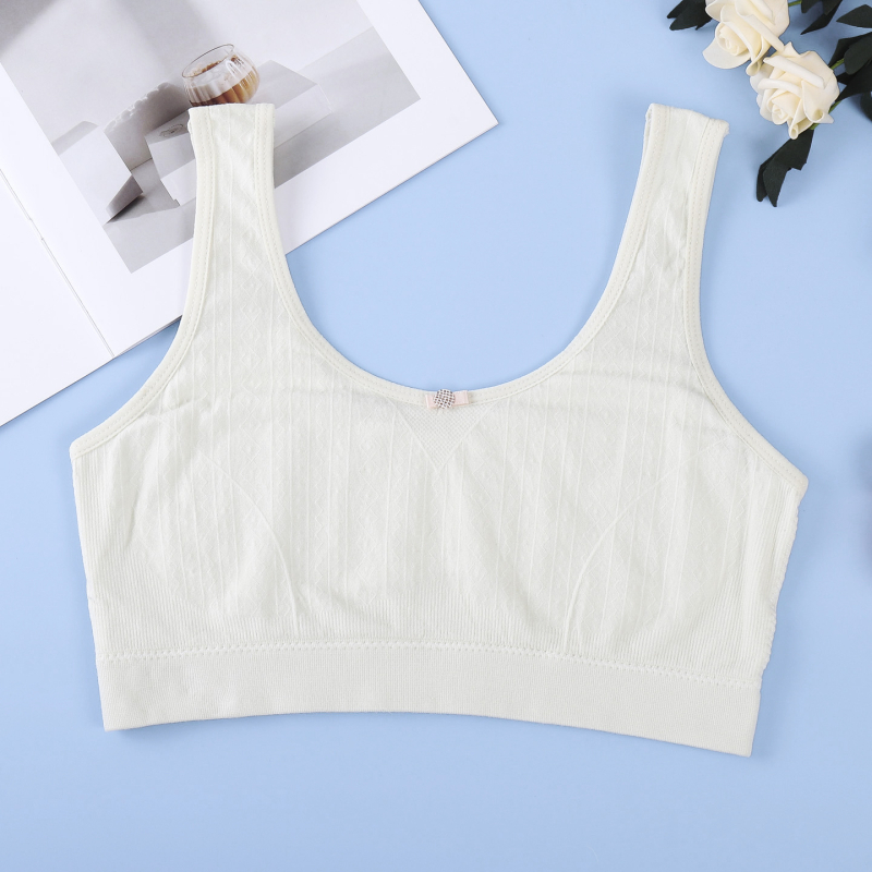 Bespruzni dječji tank top za djevojčice 9–13 godina, prozračna viskoza, s punim košaricama, fiksni dvostruki kaiševi, za sve sezone