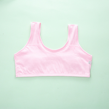 Dječji pamuk grudnjak-vest za djevojčice, 100% pamuk, podstava 90–95% pamuk, fiksne dvostruke naramenice, bez metalnih šipki