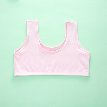 Dječji pamuk grudnjak-vest za djevojčice, 100% pamuk, podstava 90–95% pamuk, fiksne dvostruke naramenice, bez metalnih šipki