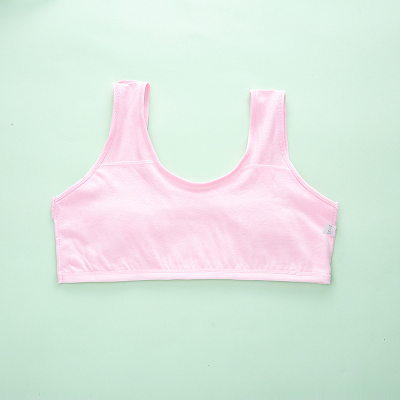 Dječji pamuk grudnjak-vest za djevojčice, 100% pamuk, podstava 90–95% pamuk, fiksne dvostruke naramenice, bez metalnih šipki