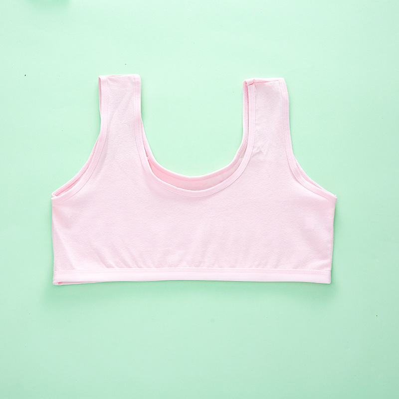 Dječji pamuk grudnjak-vest za djevojčice, 100% pamuk, podstava 90–95% pamuk, fiksne dvostruke naramenice, bez metalnih šipki