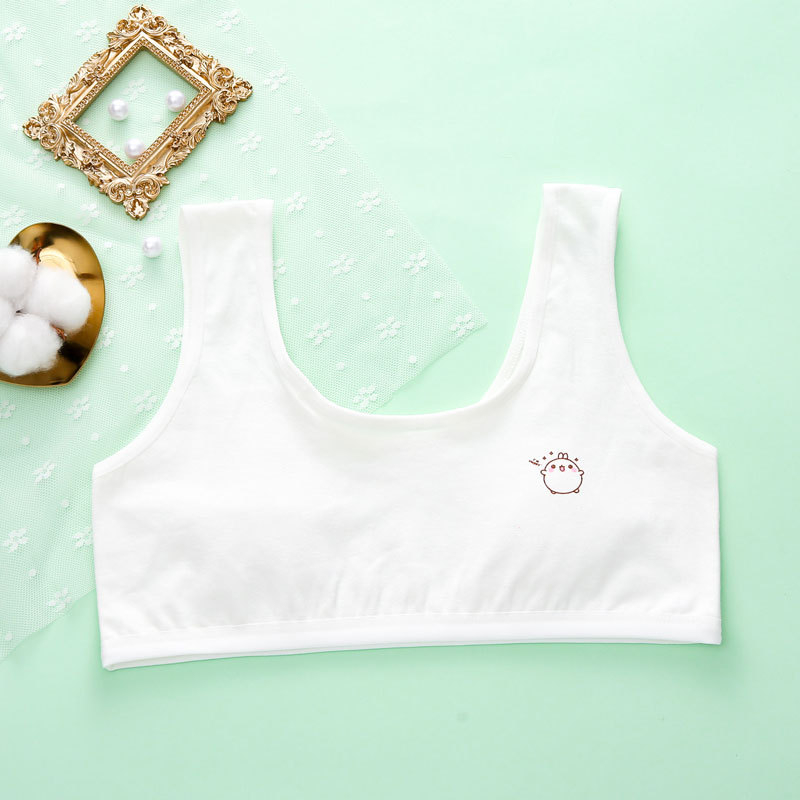 Dječji pamuk grudnjak-vest za djevojčice, 100% pamuk, podstava 90–95% pamuk, fiksne dvostruke naramenice, bez metalnih šipki