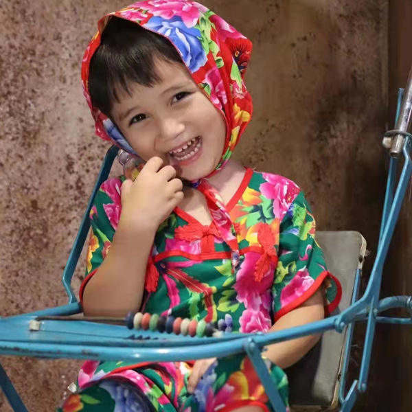 Dječji ljetni dvodijelni set pidžama — kratki rukavi, skraćene hlače, viskoza 100%, etnički stil, za djecu 1–3 godine