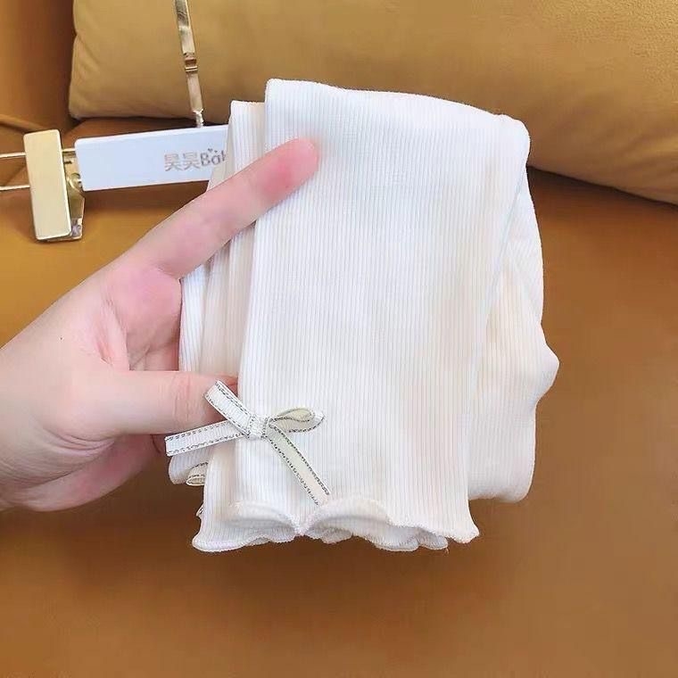 Dječje legice u korejskom stilu, lagani poliester, 90% poliester, srednji struk s elastičnim pojasom, jednobojne, za djevojčice 3–8 godina (proljeće-ljeto)