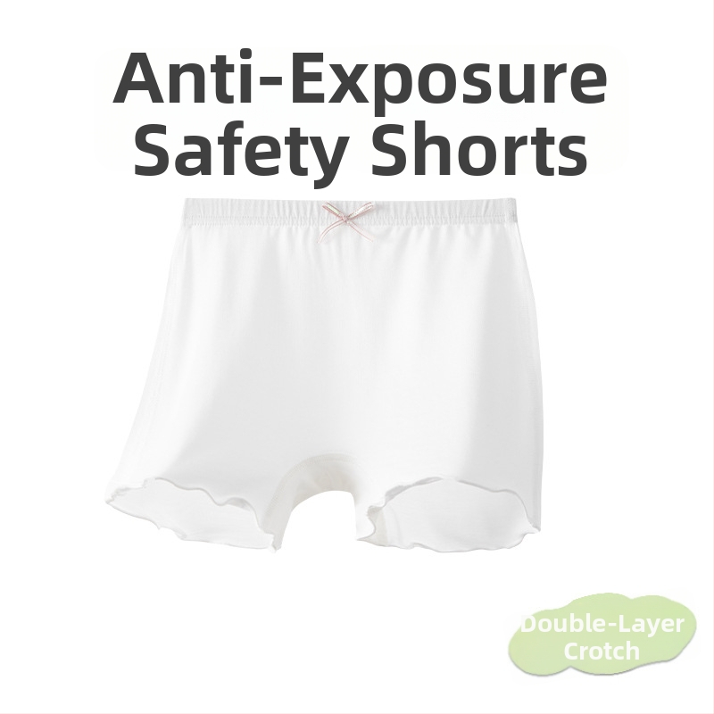 Mergaitėms vasariniai modalinio medvilnės šortai, klasė A anti-slydimo, vidutinė juosta, 3–8 metų