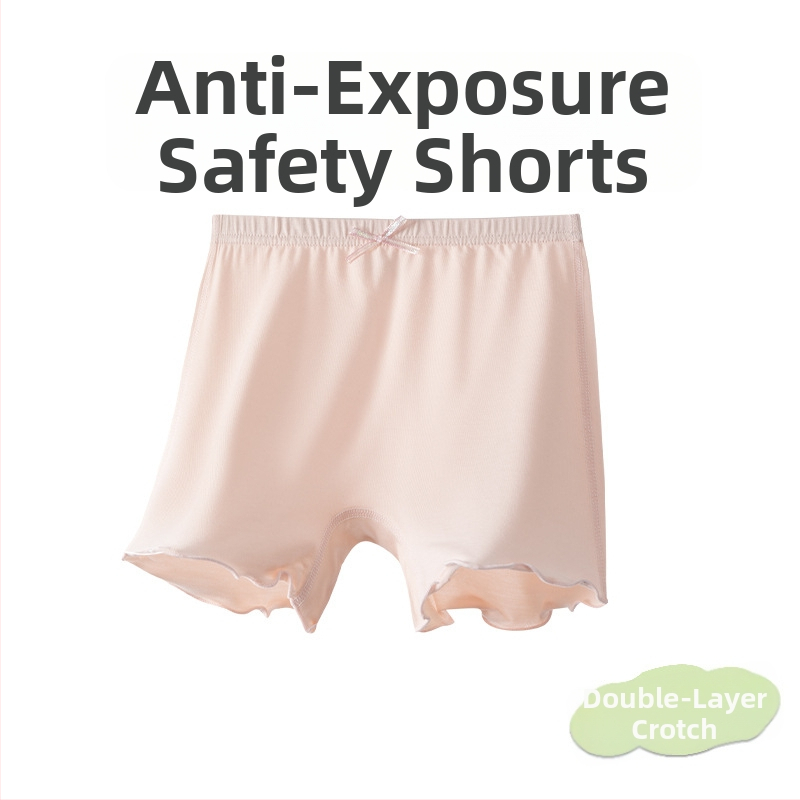 Mergaitėms vasariniai modalinio medvilnės šortai, klasė A anti-slydimo, vidutinė juosta, 3–8 metų