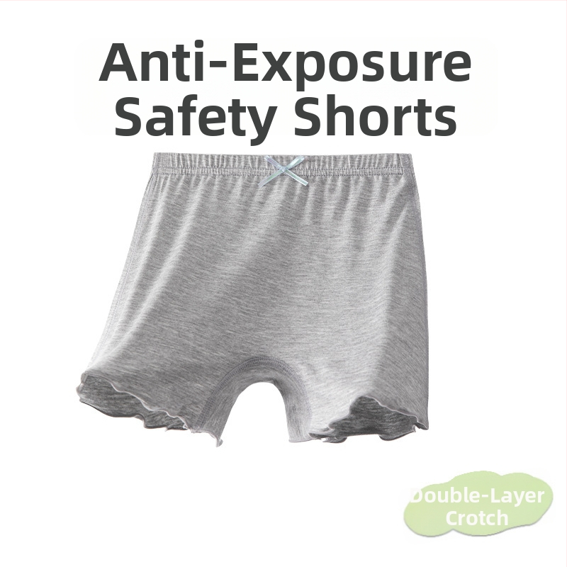 Mergaitėms vasariniai modalinio medvilnės šortai, klasė A anti-slydimo, vidutinė juosta, 3–8 metų