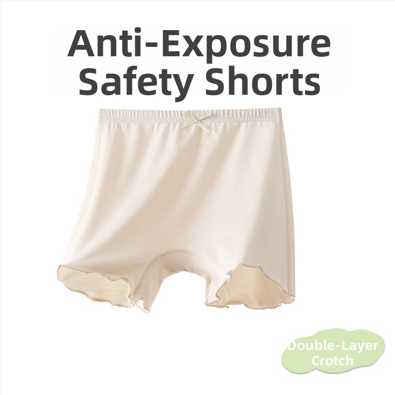 Mergaitėms vasariniai modalinio medvilnės šortai, klasė A anti-slydimo, vidutinė juosta, 3–8 metų