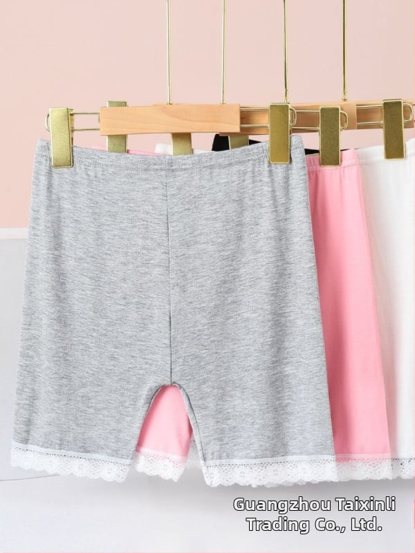 Modal vaiko vasaros saugūs šortai mergaitėms, kvėpuojantys, 95% viskozė, Saugos klasė B, amžius 3–8 metai