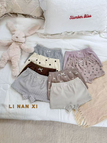 Mergaitėms skirta medvilninė apatinė apranga – korėjietiškas stilius, rudens–žiema, 92% medvilnė 8% elastanas, Klasė A, amžius 3–8 metai