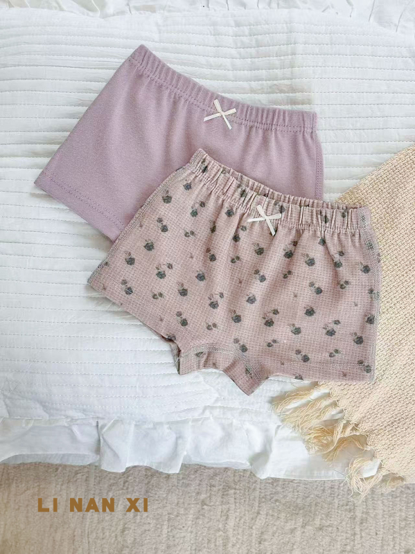 Mergaitėms skirta medvilninė apatinė apranga – korėjietiškas stilius, rudens–žiema, 92% medvilnė 8% elastanas, Klasė A, amžius 3–8 metai