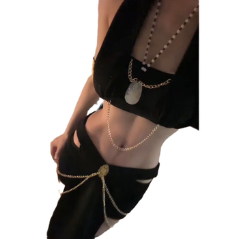 Noćna klub uniforma s naramenicama – tema egipatska mačja djevojka, poliester 90–95% (Brend Concubine; Podrijetlo: Lianyungang; Proljeće 2024)