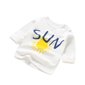 Dječja pamucna majica s dugim rukavima, okrugli izrez, unisex, crtani motiv, za djecu 1-3 godine
