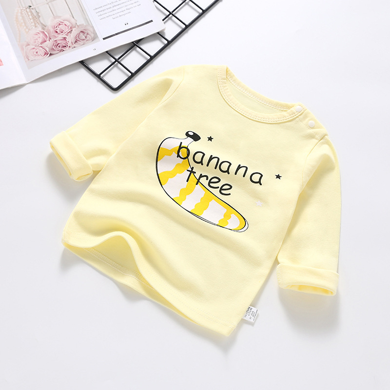 Dječja pamucna majica s dugim rukavima, okrugli izrez, unisex, crtani motiv, za djecu 1-3 godine