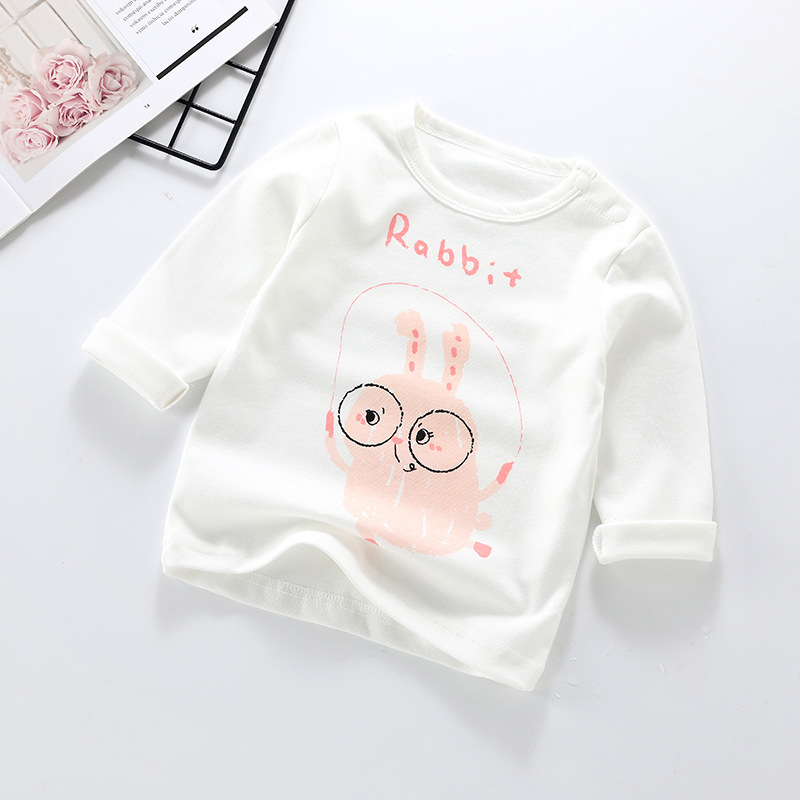 Dječja pamucna majica s dugim rukavima, okrugli izrez, unisex, crtani motiv, za djecu 1-3 godine