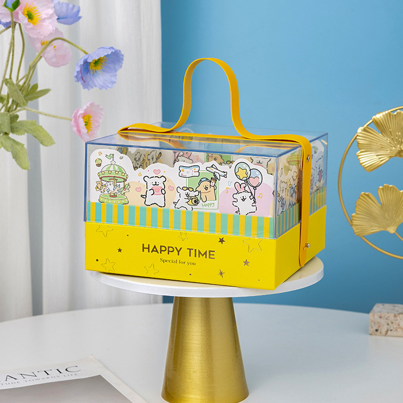 Акрилна подаръчна кутия за деца, квадратна форма, мультяшен стил (Материал: акрил; Форма: квадратна; Стил: мультяшен)