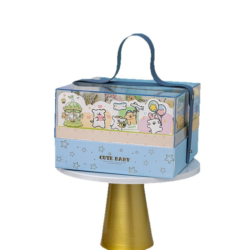 Акрилна подаръчна кутия за деца, квадратна форма, мультяшен стил (Материал: акрил; Форма: квадратна; Стил: мультяшен)