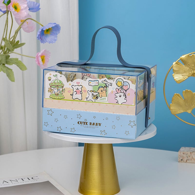 Акрилна подаръчна кутия за деца, квадратна форма, мультяшен стил (Материал: акрил; Форма: квадратна; Стил: мультяшен)
