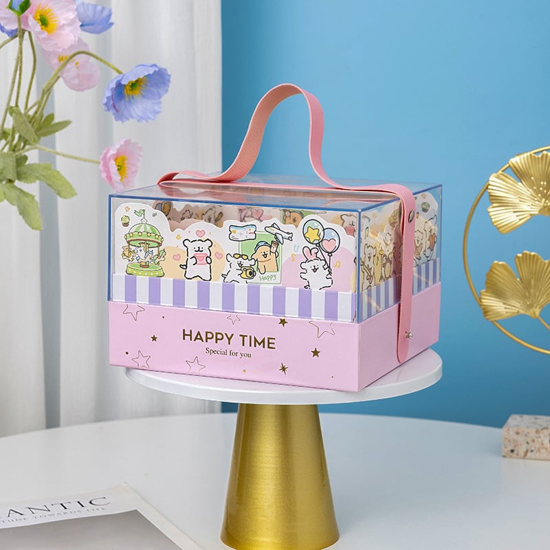 Акрилна подаръчна кутия за деца, квадратна форма, мультяшен стил (Материал: акрил; Форма: квадратна; Стил: мультяшен)