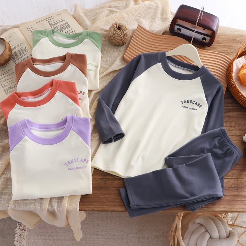 Raglán-ujjú gyerek fleece termoszett - felső és nadrág, meleg, nedvszívó, ősz-tél, 3–8 évesek