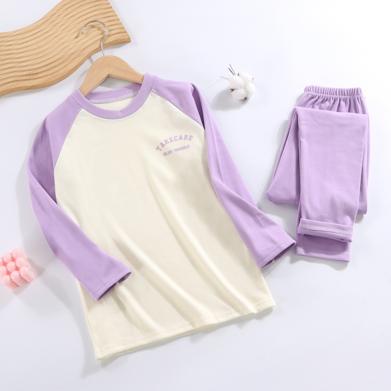 Raglán-ujjú gyerek fleece termoszett - felső és nadrág, meleg, nedvszívó, ősz-tél, 3–8 évesek