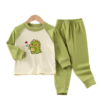 Dječji set pidžama od njemačkog velura, unisex, uzorak životinja/karikatura, zima/proljeće/jesen, uzrast 3–8 godina