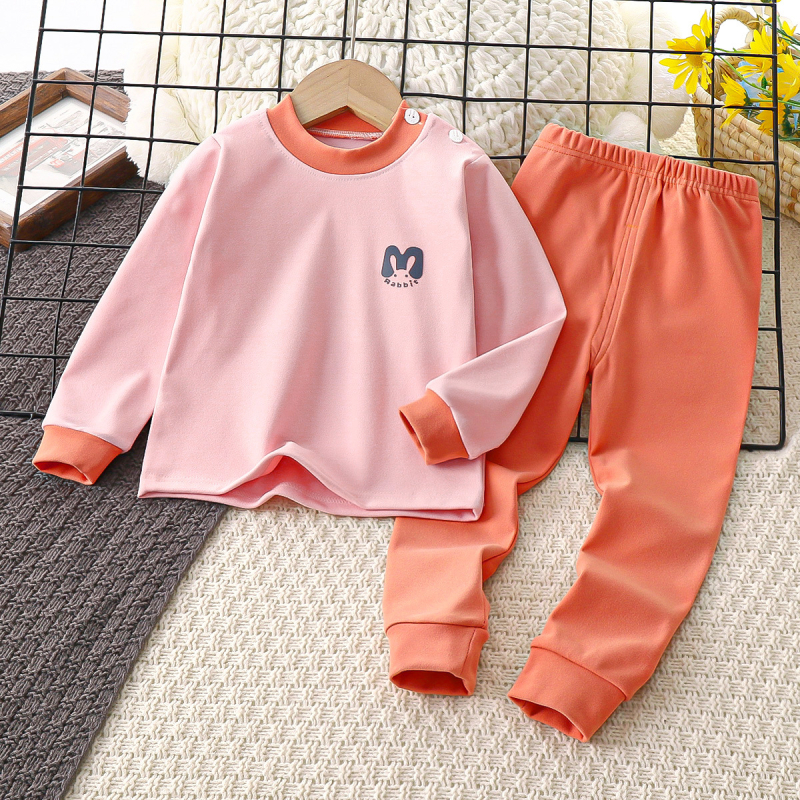 Dječji termalni set, Derong tkanina, jesensko-zimski, okrugli ovratnik, 3–8 godina