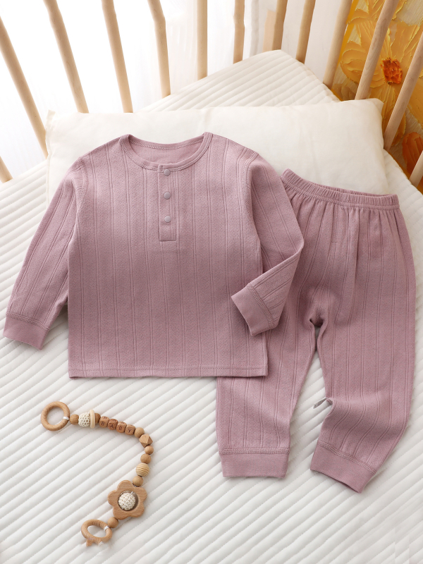 Beebi puuvillane termilise aluspesu komplekt – unisex, 100% puuvill, niiskuse juhtimine (Klass A, 1–3-aastastele)