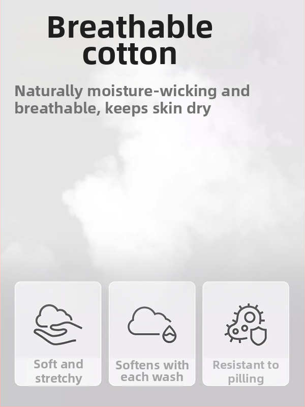 Beebi puuvillane termilise aluspesu komplekt – unisex, 100% puuvill, niiskuse juhtimine (Klass A, 1–3-aastastele)